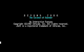 Beyond Zork - The Coconut of Quendor atari screenshot